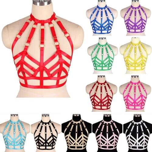 Punk Bondage Hollow Bra Womens Underwear Harness Tops Belt Sword Belt Gothic Clothes Festival Rave Gothic Style Accessories