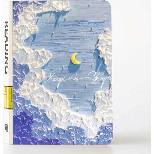 B6 Size Cream Notebook Sea Salt Ice Cream Sky Oil Painting Stick Hand Account Book, Notebook