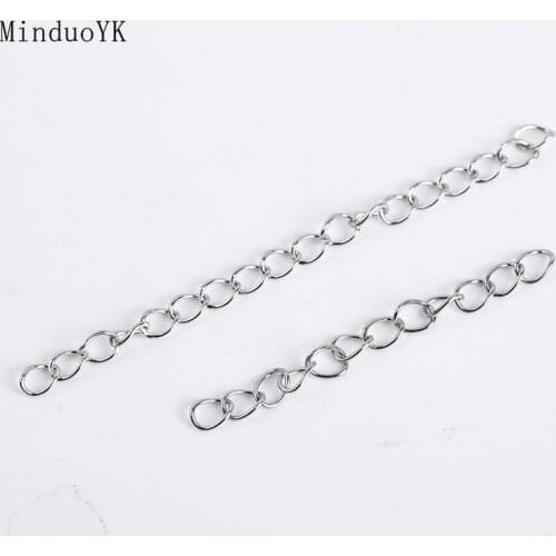 50Pcs Stainless Steel Extender Chains For Bracelet Necklace Diy Findings Accessories Extension Tail Chains For Jewelry Making