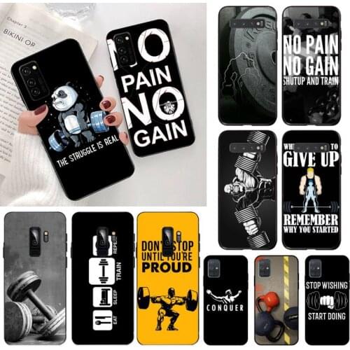 Bodybuilding Gym Fitness Equipment Phone Case for Samsung S20 plus Ultra S6 S7 edge S8 S9 plus S10 5G lite 2020