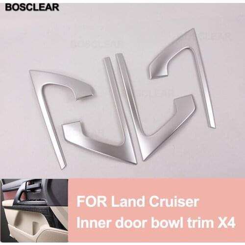 Air conditioning outlet decorative sticker Armrest Glass Switch Inner Door Bowl Trim kit for Toyota Land Cruiser 2016 2017-2019
