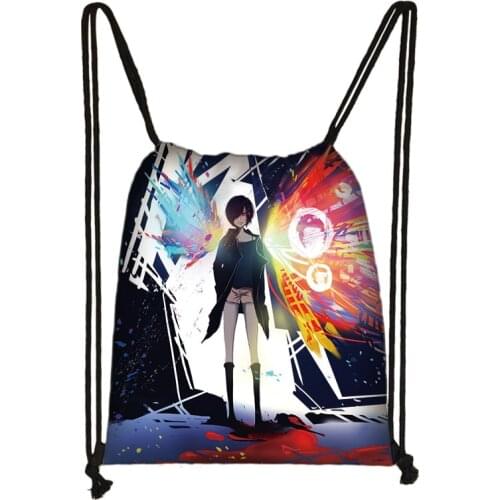 Anime Tokyo Ghoul Kids Drawstring Backpack Men Women Student Shopping School Traveling Party Bags Birthday Gift