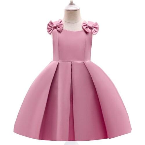 Childrens Dress 2021 Summer New Sleeveless Bowknot Puffy Princess Dresses For Girls Banquet Party Dress Wedding Evening Dresses