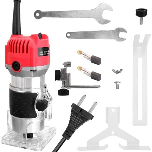 Electric Trimming Machine Professional Electromechanical Wood Milling Engraving Slotting Machine Wood Router Woodworking Tool