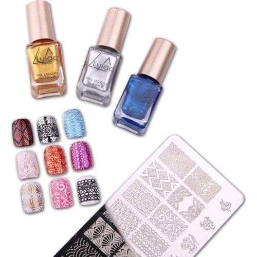 7 Color 6ML Painting Flower Nail Polish Glue Stamp Nail Polish Optional Stamping Nail Lacquer Spraying Varnish Nail Art TSLM1