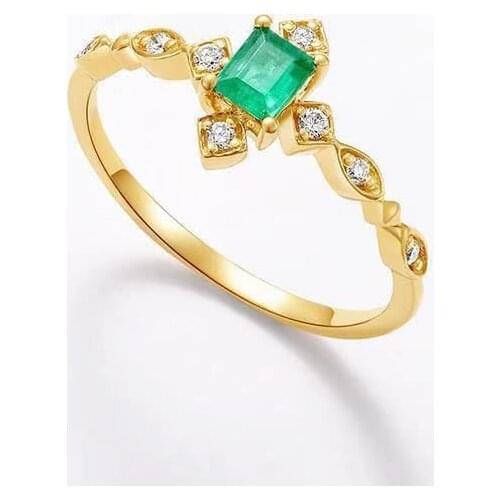 New original natural geometric diamond opening adjustable ring light luxury exquisite charm womens silver jewelry