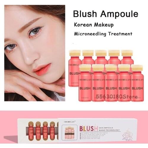Korean Makeup 10pcs Blush BB Cream Glow Ampoule Facial Rosy Brightening Serum for Facial Microneedling Mesotherapy Treatment