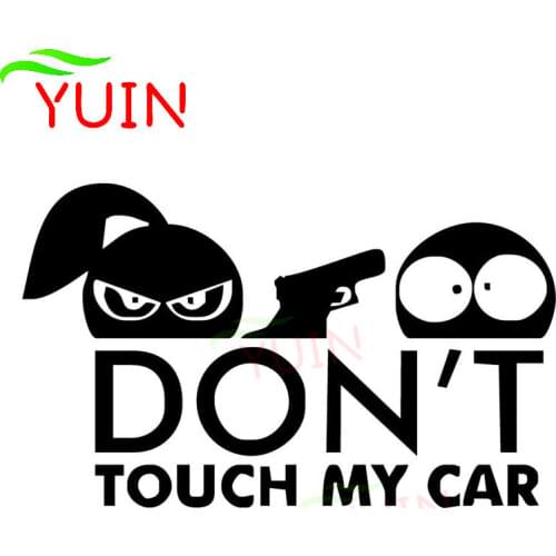 Creative Don't Touch My Car Boy and Girl Car Sticker Auto Accessories Decals PVC Bumper Glass Decoration Waterproof Stickers