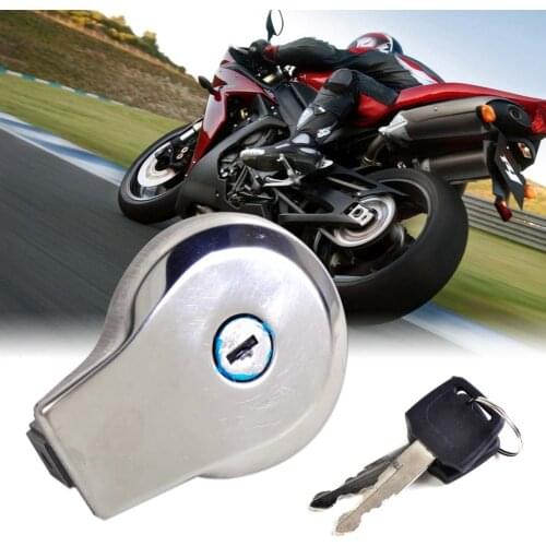 CITALL Silver Fuel Gas Tank Cap Cover Lock+Key fit for Yamaha Virago XV 125 250 Vstar XV250 For Virago 400 535 750 1100