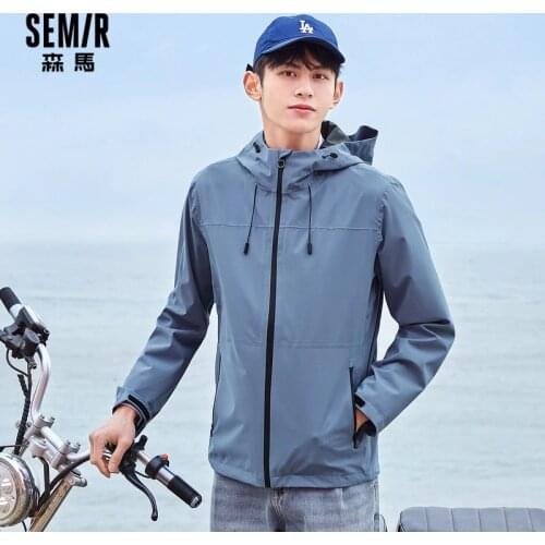 SEMIR Jacket Men 2021 Spring New Loose Jacket Sports Running Training Suit Hooded Windproof And Rainproof Tops