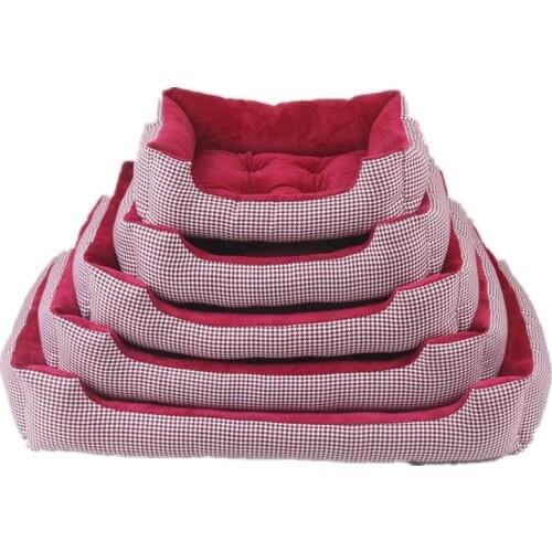 Small Large Dog Couch Plaid Soft Pillow Pet Cat Dog Bed House Detachable Mat Lounger Sofas for Puppy Labrador Husky XS XL
