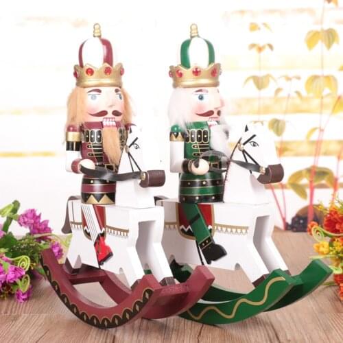 30cm Large rocking horse nutcracker birthday Christmas decoration gift