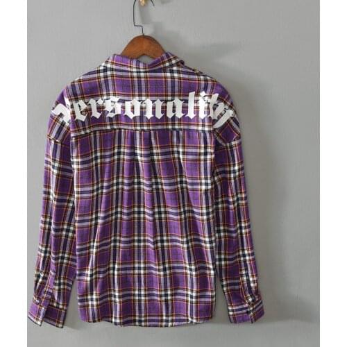 Mens Youthful Vitality Casual Button Down Plaid Shirt Patch Pocket Long Sleeve Comfortable Standard-fit Cotton Shirts Y3469