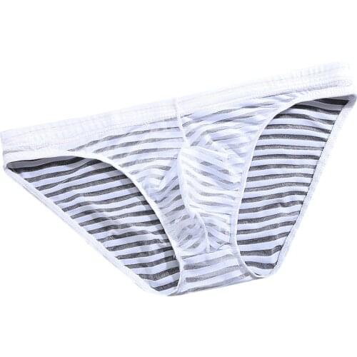 PINK HEROES Mens Underwear Striped breathable and comfortable Seamless Panties Underwear Ice Silk cuecas masculina boxer#y20