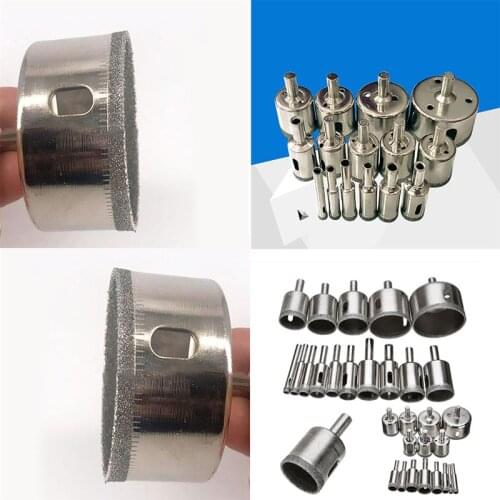 6mm-50mm Hole Saws 15Pcs Diamond Coated Drill Set Hole Saw Drill Bit Set Core Bits Drilling Tools For Glass Ceramic Tile Marble