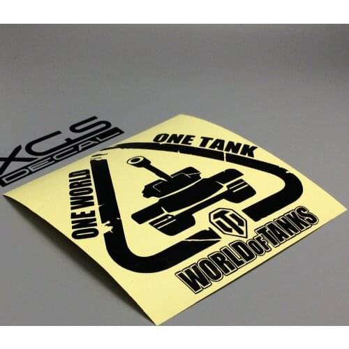 XGS DECAL Car decals 14cm x 14cm World of Tanks one world one tank motorcycle car stickers reflective waterproof stickers
