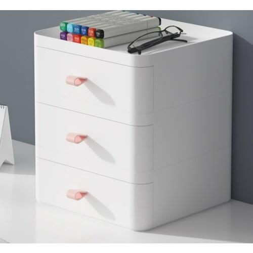 Desktop Organizer Plastic Storage Box Office Supplies File Rack Dormitory Drawer Stationery Holder