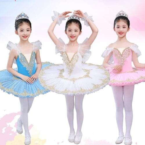 New childrens ballet dance performance costume little swan tutu princess tutu pink girl professional costume