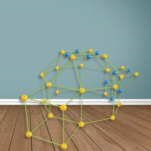 Tent Toy Handmade Crafts Plastic Kids DIY Fort Castle Building Kit for Parent-child Interaction