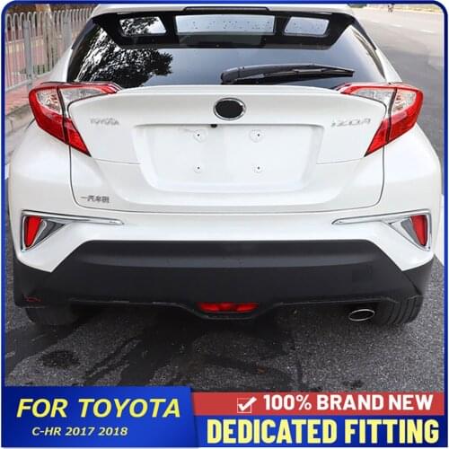 Fit For Toyota C-HR CHR 2017 2018 Car Back Rear Foglight Lamp Frame Cover Sticker Exterior Decoration