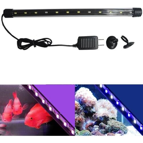 40CM 6W 12SMD Aquarium Fish Tank Submersible Light Waterproof Blue&White Pink Multicolor LED Light Aquarium Led Lighting JTFL077