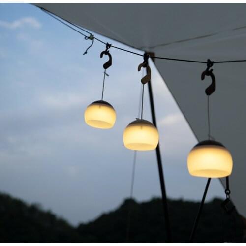 Portable LED Camping Lantern Soft Light Multifunctional Camping Hanging Atmosphere Lamp Tent Emergency Night Light for Outdoor