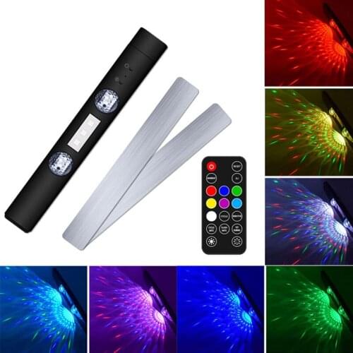 RGB LED Car Atmosphere Lamp 5 Modes USB Wireless Music Remote Control Roof Star Light Auto Interior Decoration Car Ambient Light