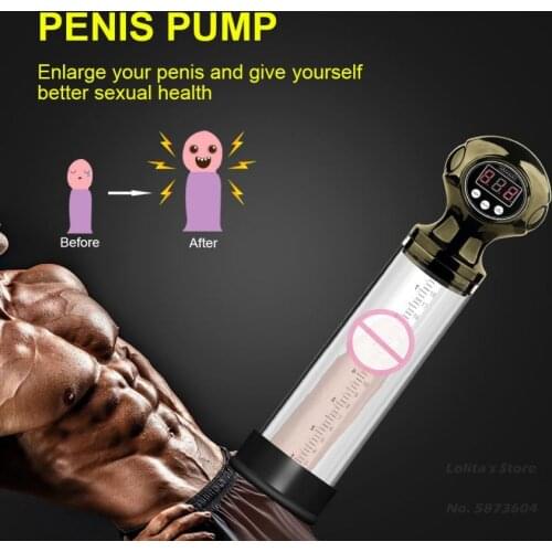 Penis Vacuum Pump Erection Sex Toys For Men Male Masturbator Penis Extender Trainer Enlargement Length Enhancer Massager Ring