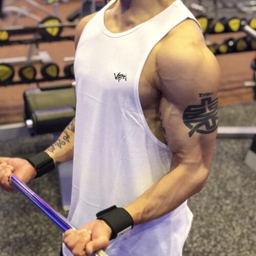 New mens muscle vest Mens outdoor basketball training vest Mens bodybuilding vest Cotton breathable sleeveless vest