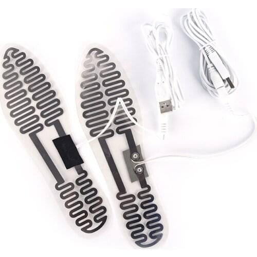 1 pair 5V 23cm USB Electric Heated Insoles Foot waterproof Warmer Heated Boots Shoes Pads Winter Outdoor Ski warming Insoles