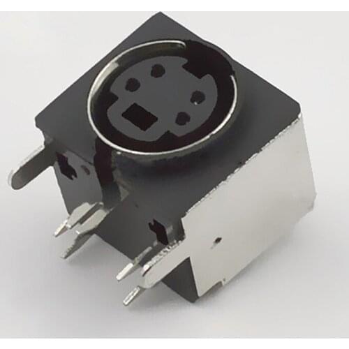 10pcs-100pcs S Terminal Socket Connector Round Hole MDC-4-06 DIN Socket Audio Video Socket Connector