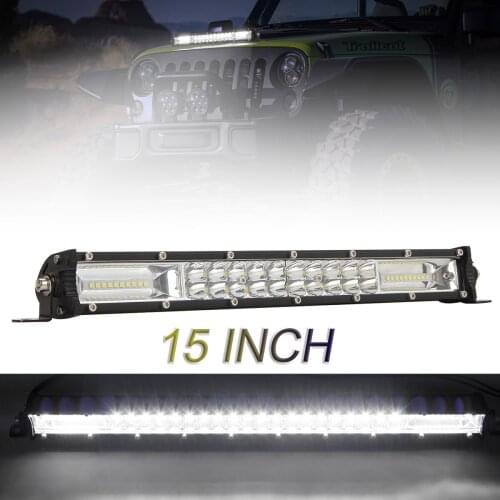 15 Inch 120W 6000K LED Light Bar Waterproof Off Road Driving Led Spot Work Light Bar Combo Beam for Car Tractor Boat Truck 2020