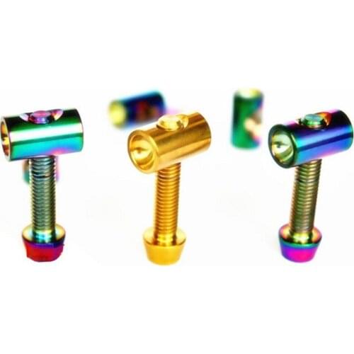 2 Set/lot Bicycle Seatpost M5 x25mm Titanium Bolt + M5 Cylindrical Nut