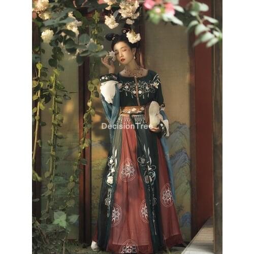 2021 hanfu women traditional chinese folk dance fairy dress vintage princess festival outfit ancient costumes elegant dress