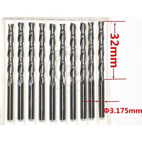 3.175mm*32mm,Freeshipping,CNC wood tools,carbide End Mill,woodworking insert router bit,Tungsten steel milling ,MDF,PVC,Acrylic