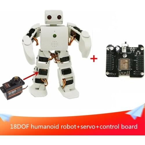 3D Printing 18DOF Mini Humanoid Robot With Metal Micro Servo+Plen2 Servo Control Board RC Education Robotic DIY For Arduino