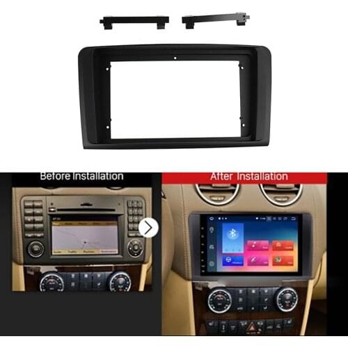 9 Inch Car Radio Fascias for 06-10 Benz ML W164 Dashboard Installation Trim Kit Frame Stereo Panel GPS Player Bezel