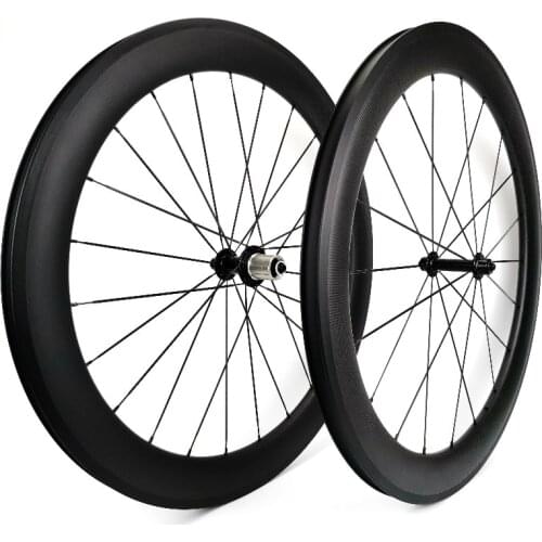 Freeshipping 700C 60mm depth Road carbon wheels 25mm width Road bike clincher/tubular carbon wheelset U-shape rim 3k matte