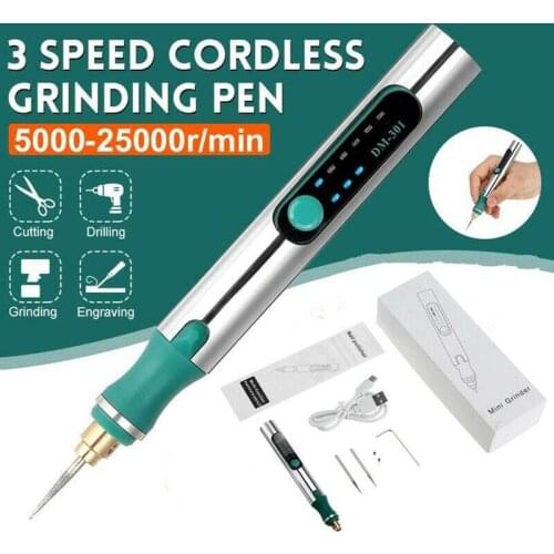 Usb Wireless Electric Grinder Mini Speed Control Electric Engraving Pen Micro Drilling Diy Engraving Jade Wood Metal Cutter Tool