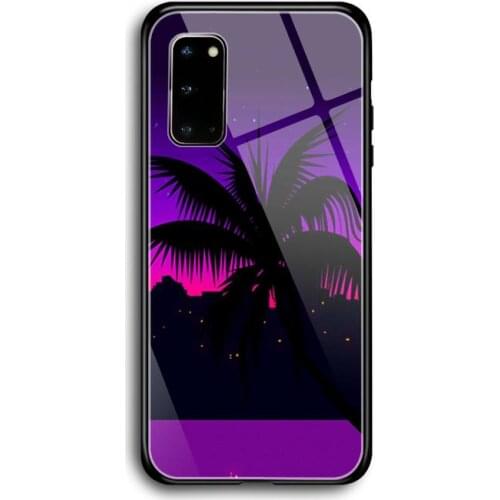 Beach art Phone Case Tempered Glass For Samsung S7 S8 S9 S10E S20 21 30 Plus ultra Note 8 9 10 Plus A7 2018