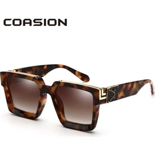 COASION 2020 Luxury Brand Designer Square Sunglasses Men Women Thick Frame Glasses Mens UV400 Male Celebrity CA1399