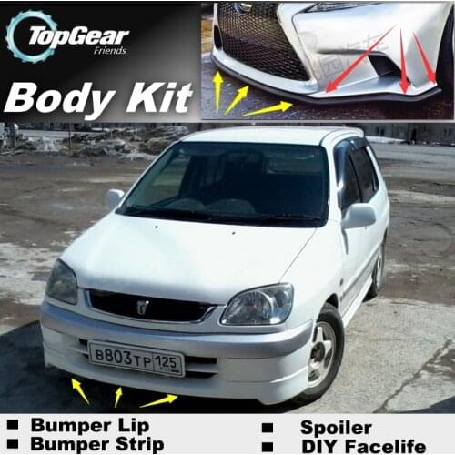 For TOYOTA Raum Bumper Lip / TOP Gear Front Spoiler Deflector For Friends to Car View Tuning / TOPGEAR Body Kit / Strip Skirt