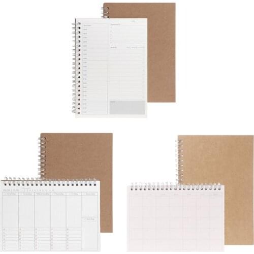 2021 New Planner Book Monthly Weekly Daily Agenda Schedule Blank Diary DIY Study Notebook