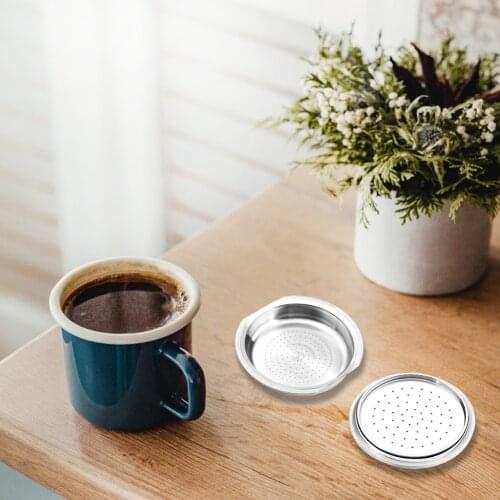 Stainless Steel Coffee Filter Cup Reusable Coffee Capsule For Senseo Coffee Machine With Spoon Brush Kitchen Accessories