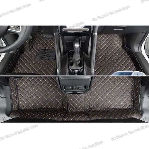 Leather car floor mats for renault koleos Samsung QM6 2017 2018 2019 2020 2021 2016 HC interior accessories carpet 2022