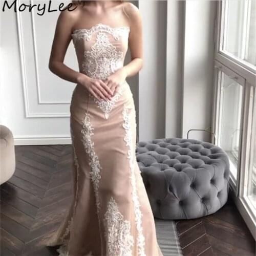 Lace Prom Dresses Sweetheart Sleeves Spandex Satin Lace Applique Crystal Zipper Mermaid Prom Dresses vestidos de fiesta de noche