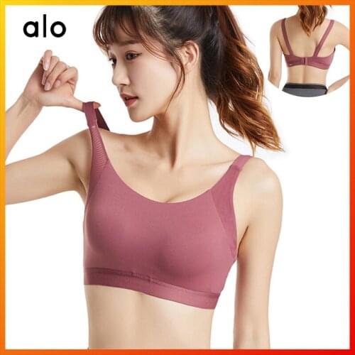 Alo Yoga 2021 Summer Sexy Womens Bra Sports Fitness Yoga Underwear Quick-drying Sweat-absorbent Breathable Tube Top 8135