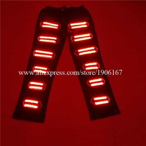 Fashion Flashing Luminous Pants Led Light RGB Colorful Costume Growing Party Suit Dancing Wear Club Party Bar Halloween Clothes
