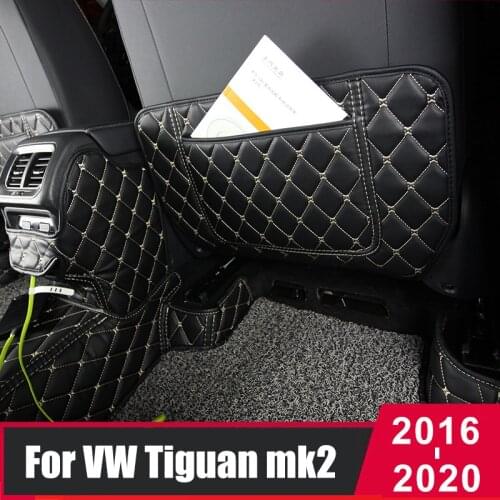 Car Back Seat Armrest Box Cover Protection Pad For Children Baby Kicking Mats For Volkswagen VW Tiguan mk2 2016-2021 Accessories