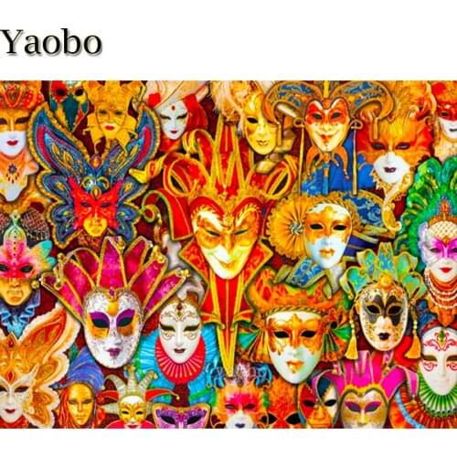 Full Square Round Drill new Venetian mask art 5D Daimond Painting diy Daimond Embroidery rhinestones carnival gift Cross Stitch